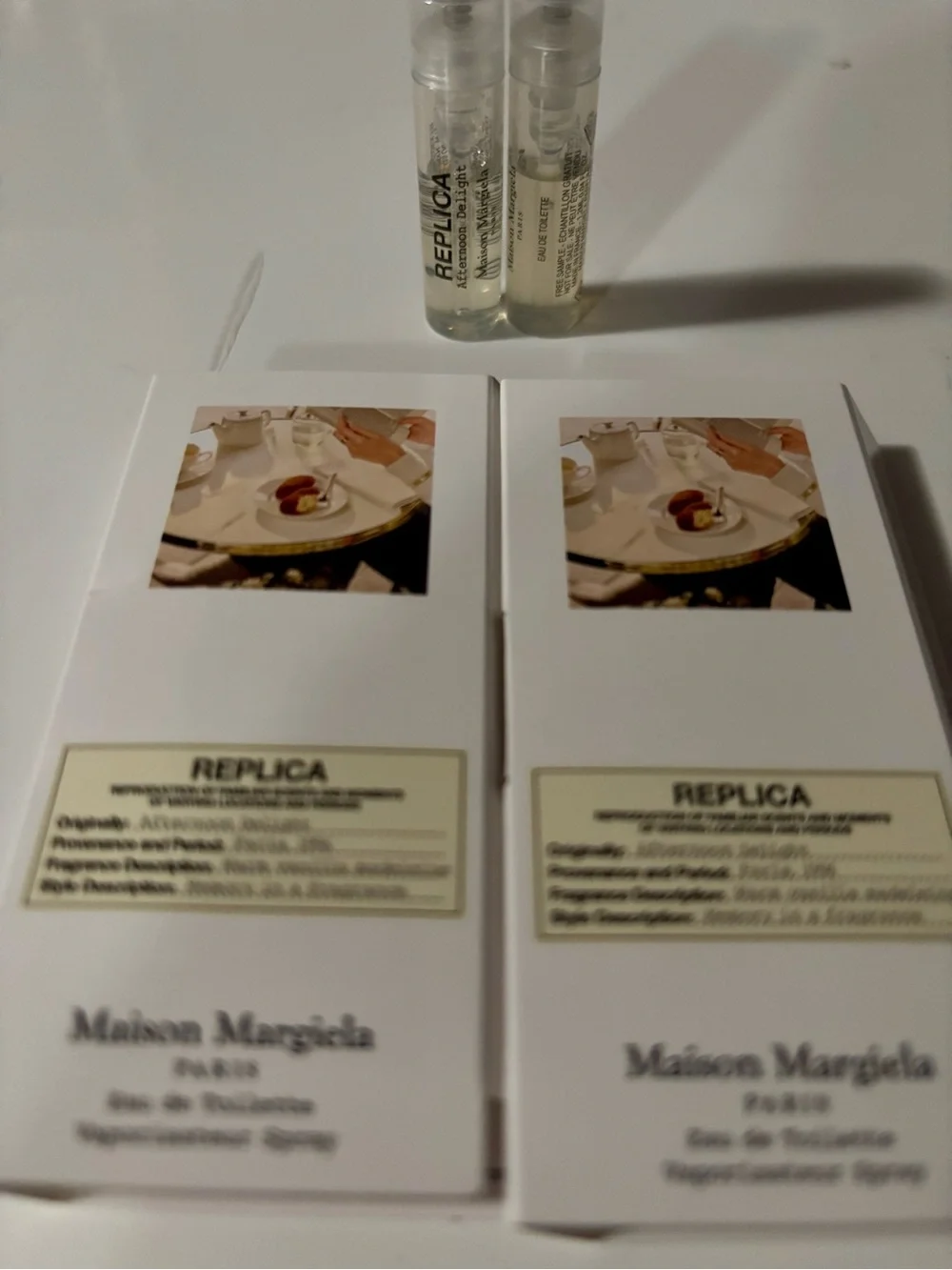 NWT Maison Margiela Afternoon Delight sample set of 2 vials